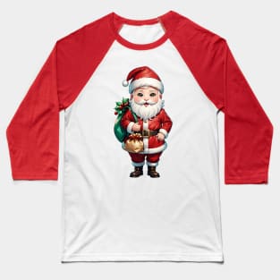 A jolly Santa Claus with a sack full of gifts Baseball T-Shirt